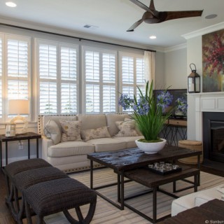 Plantation Shutters in the living room